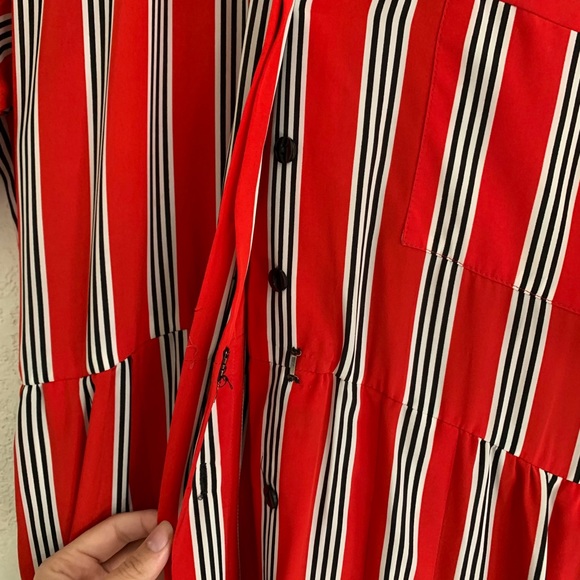 Red stripe Vintage Liz Claiborne Dress - Picture 3 of 6